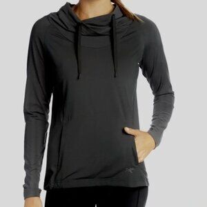 ARC'TERYX Verana Cowl Neck Long Sleeve Pullover in Dark Grey M